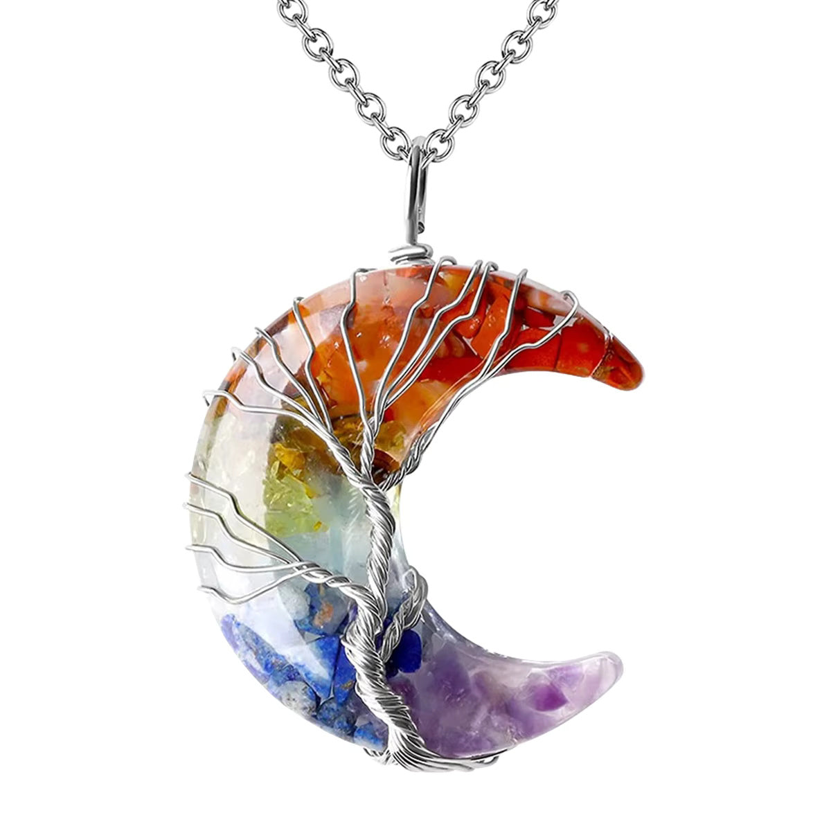 Rainbow Moon Necklace